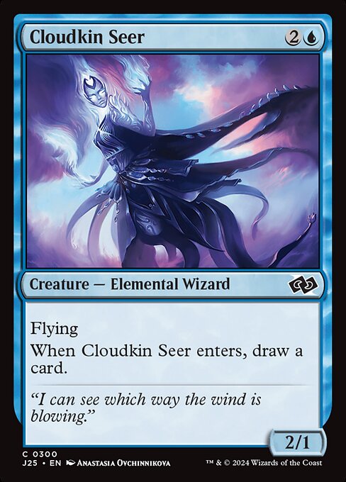 Flying
When Cloudkin Seer enters, draw a card.