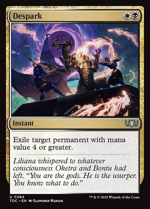 Exile target permanent with mana value 4 or greater.