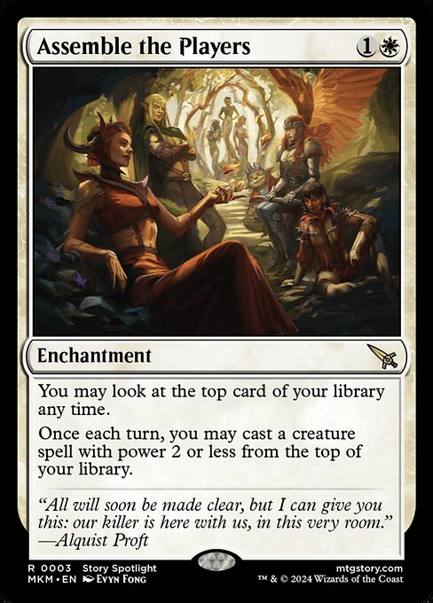 You may look at the top card of your library any time.
Once each turn, you may cast a creature spell with power 2 or less from the top of your library.