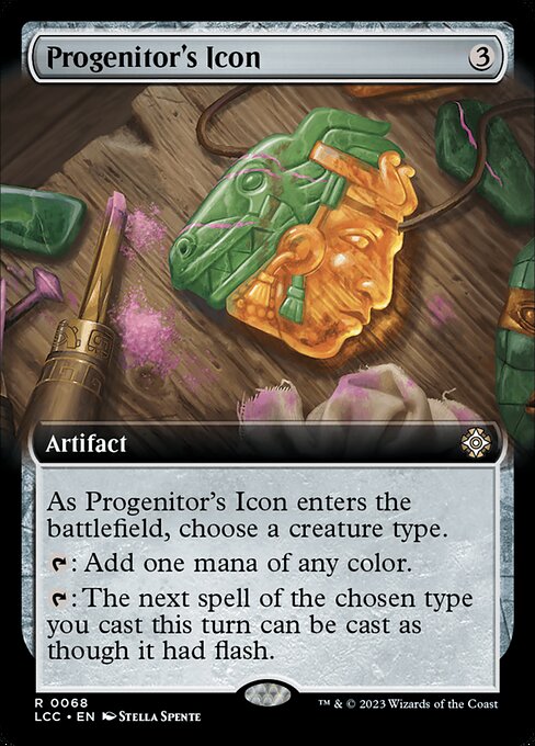 As this artifact enters, choose a creature type.
{T}: Add one mana of any color.
{T}: The next spell of the chosen type you cast this turn can be cast as though it had flash.