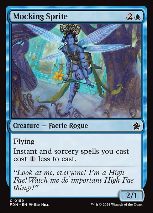 Flying
Instant and sorcery spells you cast cost {1} less to cast.
