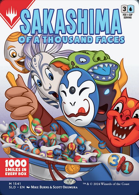 You may have Sakashima of a Thousand Faces enter the battlefield as a copy of another creature you control, except it has Sakashima of a Thousand Faces's other abilities.
The "legend rule" doesn't apply to permanents you control.
Partner (You can have two commanders if both have partner.) You may have Sakashima of a Thousand Faces enter the battlefield as a copy of another creature you control, except it has Sakashima of a Thousand Faces's other abilities.
The "legend rule" doesn't apply to pe
