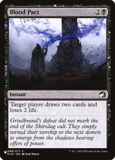 Target player draws two cards and loses 2 life.