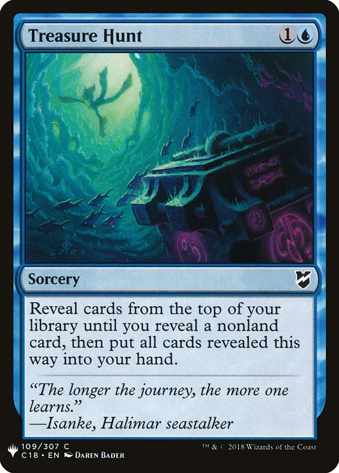 Reveal cards from the top of your library until you reveal a nonland card, then put all cards revealed this way into your hand.