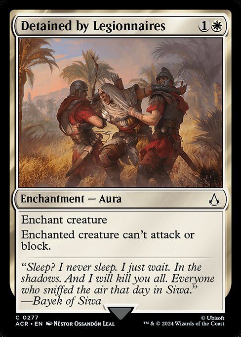 Enchant creature
Enchanted creature can't attack or block.