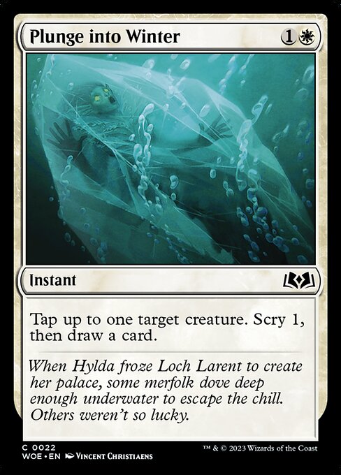 Tap up to one target creature. Scry 1, then draw a card.