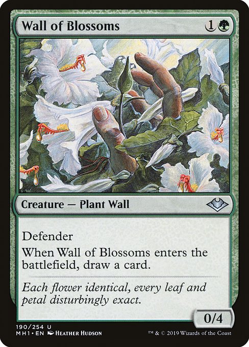 Defender
When Wall of Blossoms enters the battlefield, draw a card.