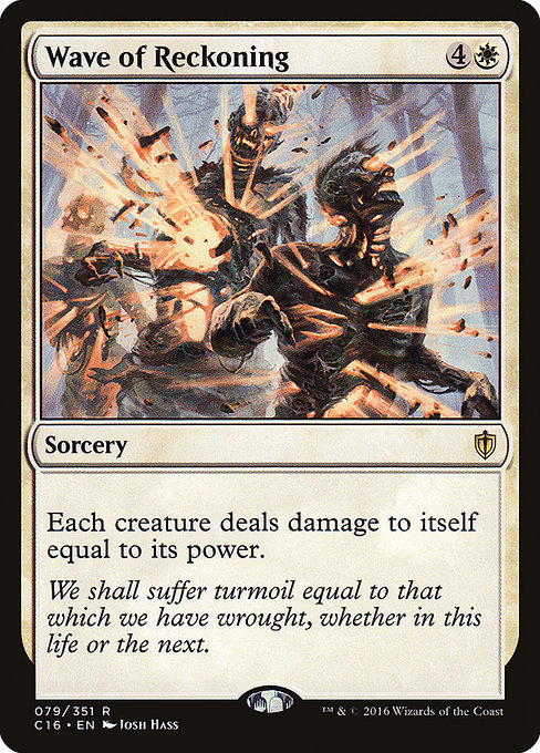 Each creature deals damage to itself equal to its power.