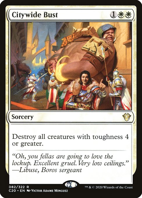 Destroy all creatures with toughness 4 or greater.