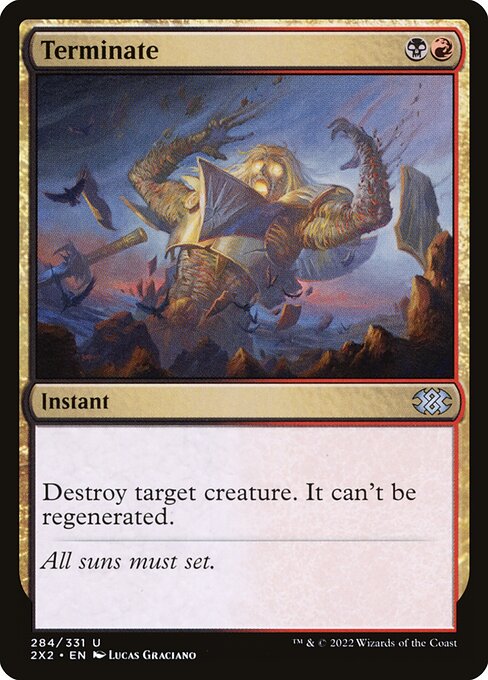 Destroy target creature. It can't be regenerated.