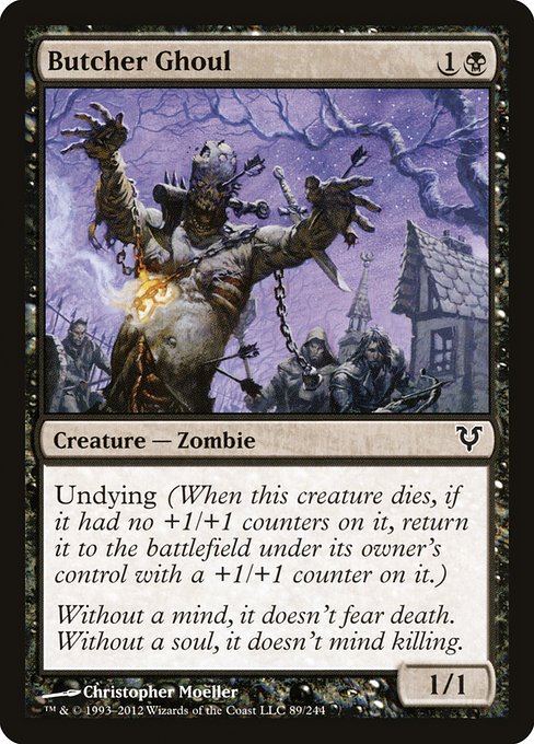 Undying (When this creature dies, if it had no +1/+1 counters on it, return it to the battlefield under its owner's control with a +1/+1 counter on it.)