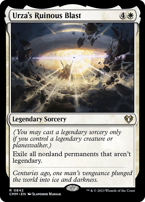 (You may cast a legendary sorcery only if you control a legendary creature or planeswalker.)
Exile all nonland permanents that aren't legendary.