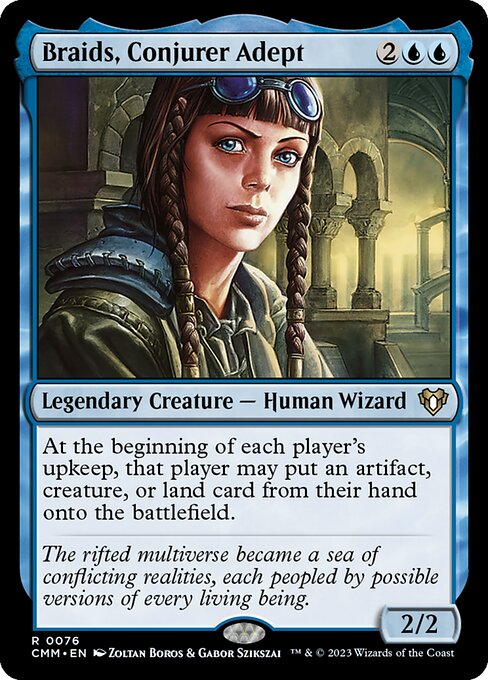 At the beginning of each player's upkeep, that player may put an artifact, creature, or land card from their hand onto the battlefield.