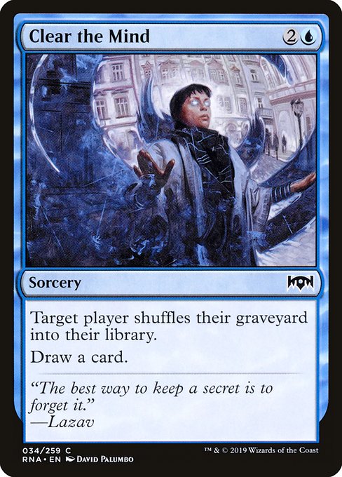Target player shuffles their graveyard into their library.
Draw a card.