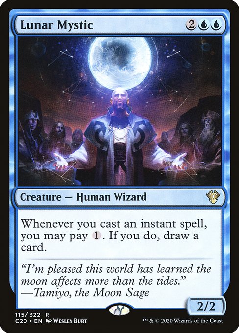 Whenever you cast an instant spell, you may pay {1}. If you do, draw a card.