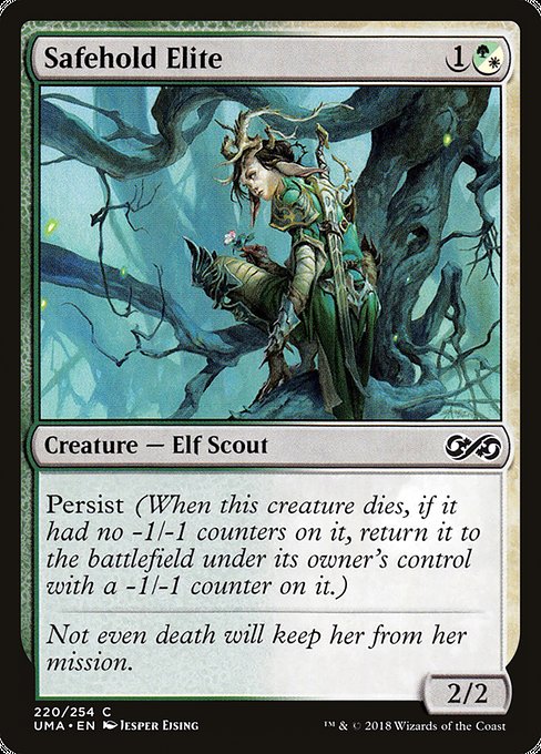 Persist (When this creature dies, if it had no -1/-1 counters on it, return it to the battlefield under its owner's control with a -1/-1 counter on it.)