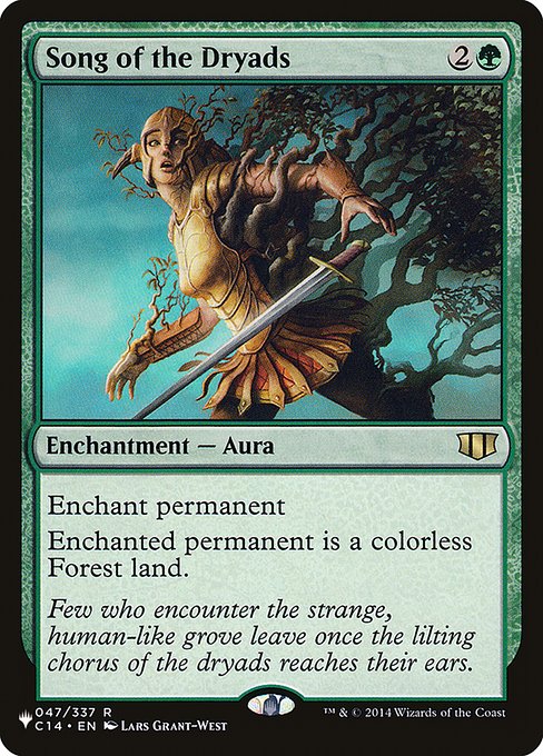 Enchant permanent
Enchanted permanent is a colorless Forest land.