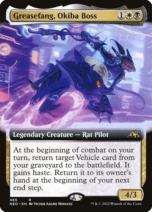 At the beginning of combat on your turn, return target Vehicle card from your graveyard to the battlefield. It gains haste. Return it to its owner's hand at the beginning of your next end step.