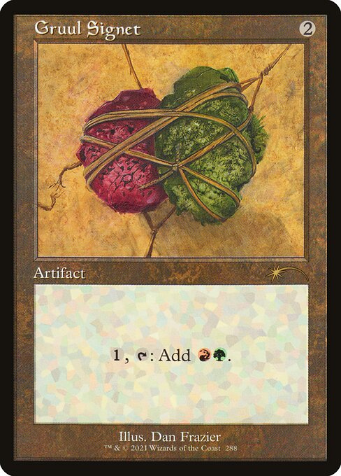 {1}, {T}: Add {R}{G}.