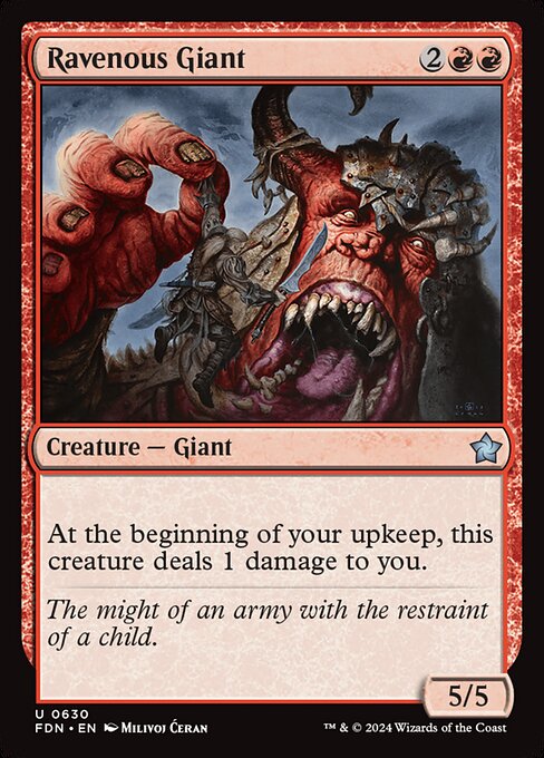 At the beginning of your upkeep, this creature deals 1 damage to you.