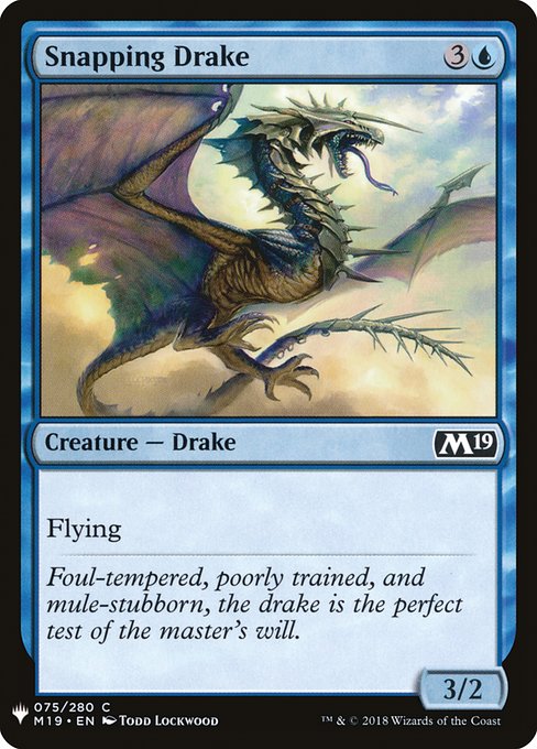 Flying (This creature can't be blocked except by creatures with flying or reach.)