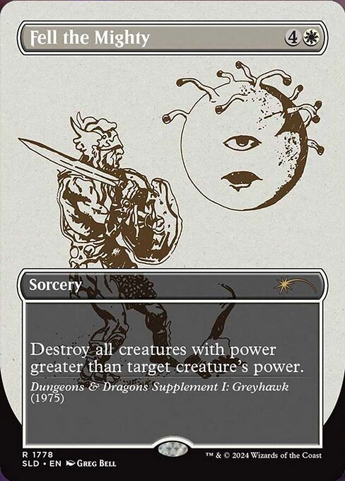 Destroy all creatures with power greater than target creature's power.