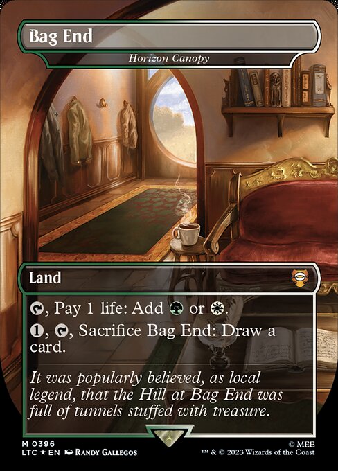 {T}, Pay 1 life: Add {G} or {W}.
{1}, {T}, Sacrifice Horizon Canopy: Draw a card.