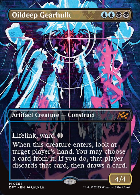 Lifelink, ward {1}
When this creature enters, look at target player's hand. You may choose a card from it. If you do, that player discards that card, then draws a card.