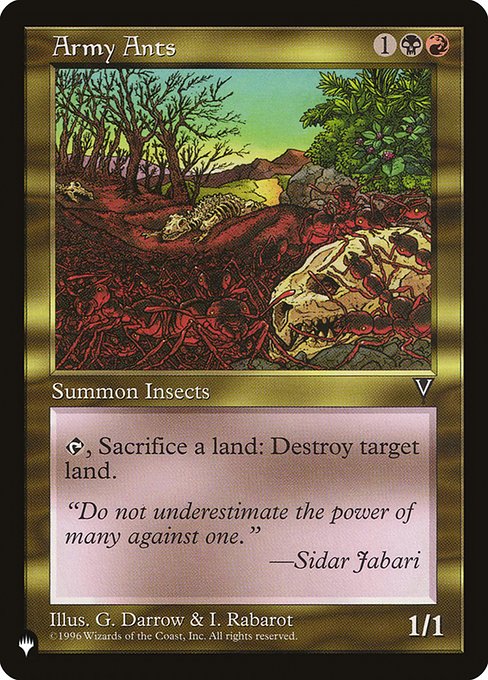 {T}, Sacrifice a land: Destroy target land.