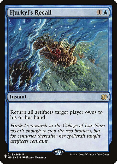 Return all artifacts target player owns to their hand.