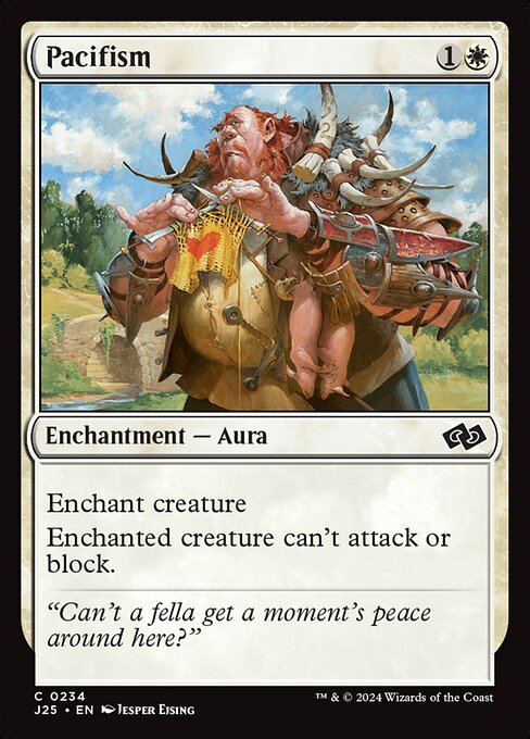 Enchant creature
Enchanted creature can't attack or block.