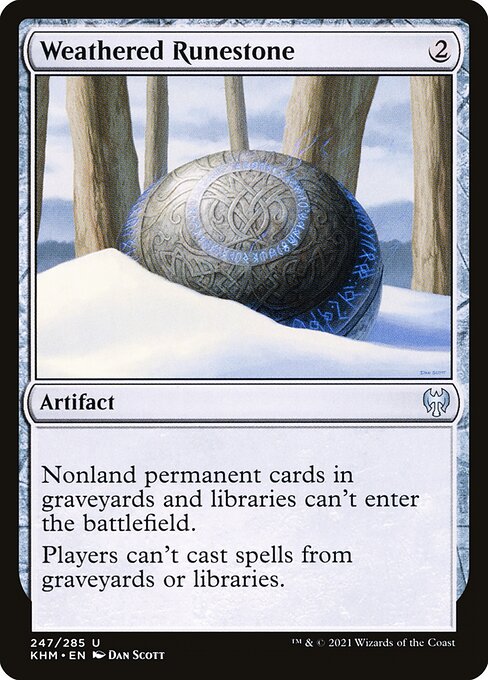 Nonland permanent cards in graveyards and libraries can't enter the battlefield.
Players can't cast spells from graveyards or libraries.
