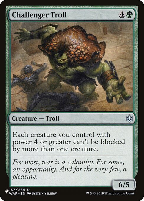 Each creature you control with power 4 or greater can't be blocked by more than one creature.