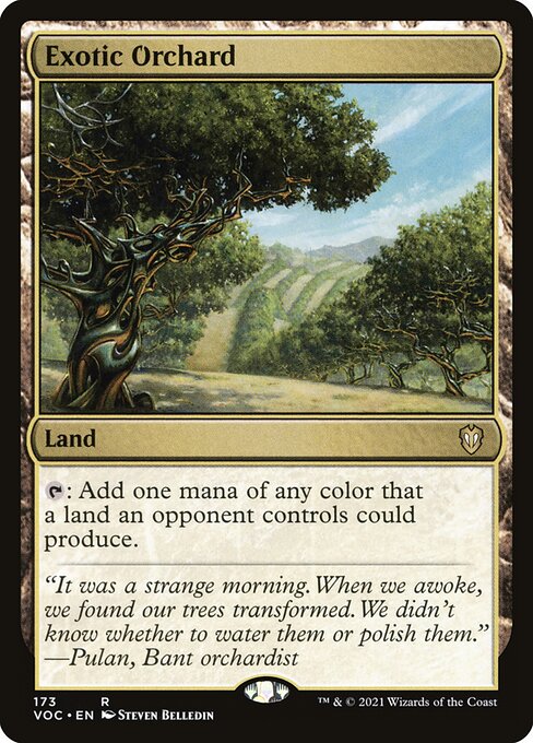 {T}: Add one mana of any color that a land an opponent controls could produce.