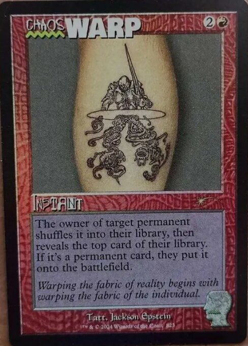 The owner of target permanent shuffles it into their library, then reveals the top card of their library. If it's a permanent card, they put it onto the battlefield.