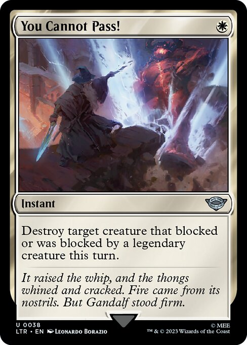 Destroy target creature that blocked or was blocked by a legendary creature this turn.