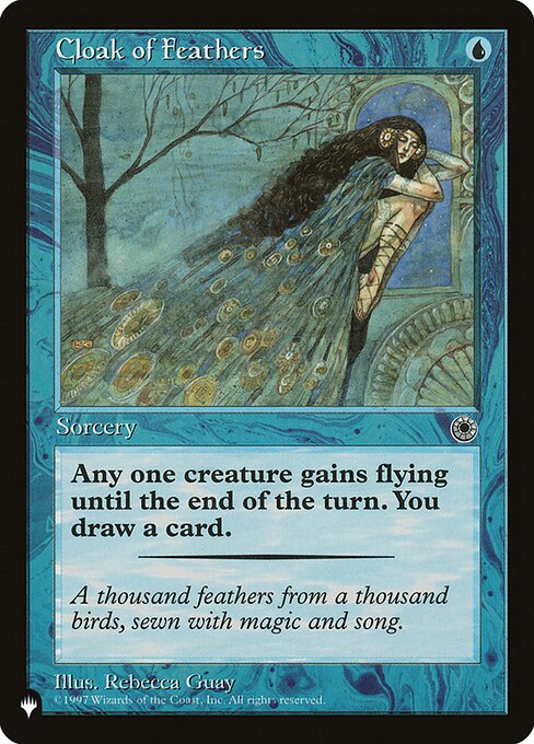 Target creature gains flying until end of turn.
Draw a card.