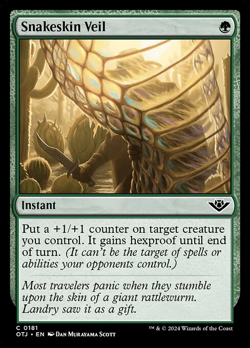 Put a +1/+1 counter on target creature you control. It gains hexproof until end of turn. (It can't be the target of spells or abilities your opponents control.)