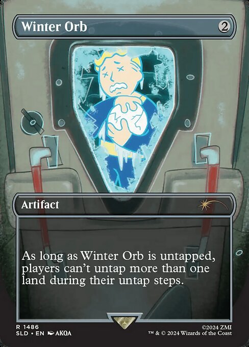 As long as Winter Orb is untapped, players can't untap more than one land during their untap steps.