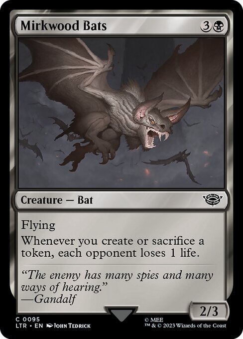 Flying
Whenever you create or sacrifice a token, each opponent loses 1 life.