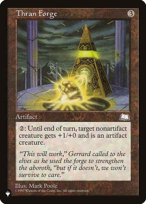 {2}: Until end of turn, target nonartifact creature gets +1/+0 and becomes an artifact in addition to its other types.