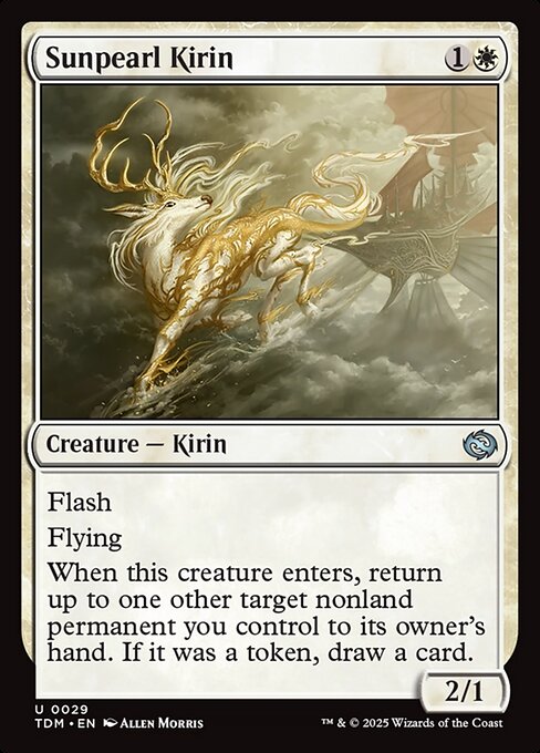 Flash
Flying
When this creature enters, return up to one other target nonland permanent you control to its owner's hand. If it was a token, draw a card.