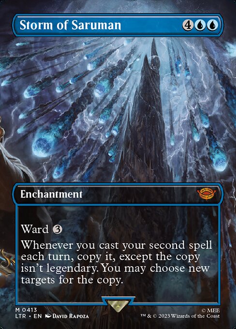 Ward {3}
Whenever you cast your second spell each turn, copy it, except the copy isn't legendary. You may choose new targets for the copy. (A copy of a permanent spell becomes a token.)