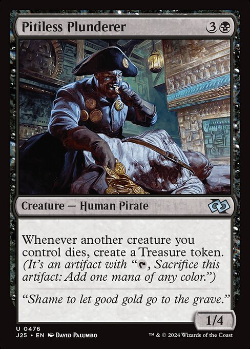 Whenever another creature you control dies, create a Treasure token. (It's an artifact with "{T}, Sacrifice this artifact: Add one mana of any color.")