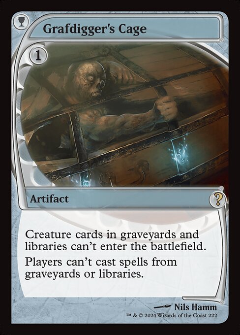 Creature cards in graveyards and libraries can't enter the battlefield.
Players can't cast spells from graveyards or libraries.