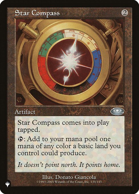 Star Compass enters tapped.
{T}: Add one mana of any color that a basic land you control could produce.