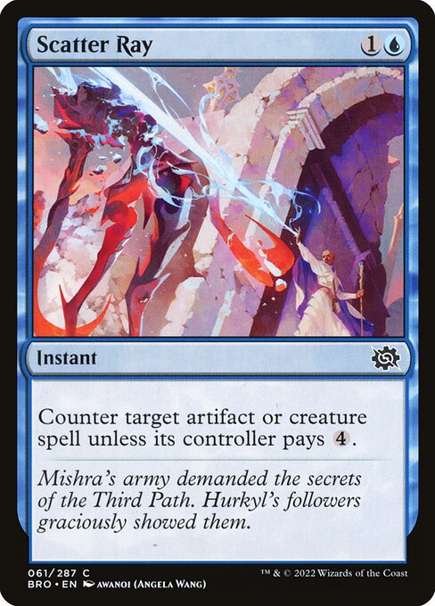 Counter target artifact or creature spell unless its controller pays {4}.