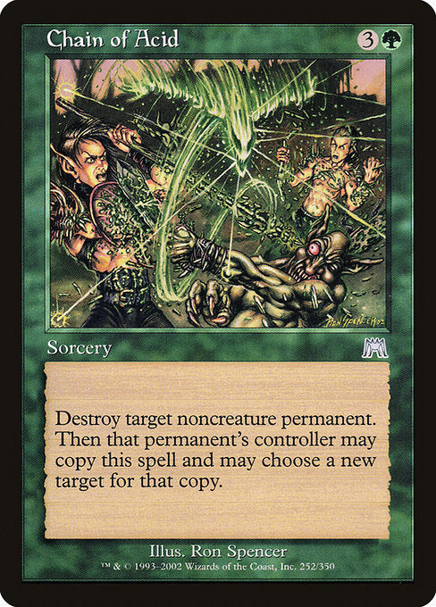 Destroy target noncreature permanent. Then that permanent's controller may copy this spell and may choose a new target for that copy.
