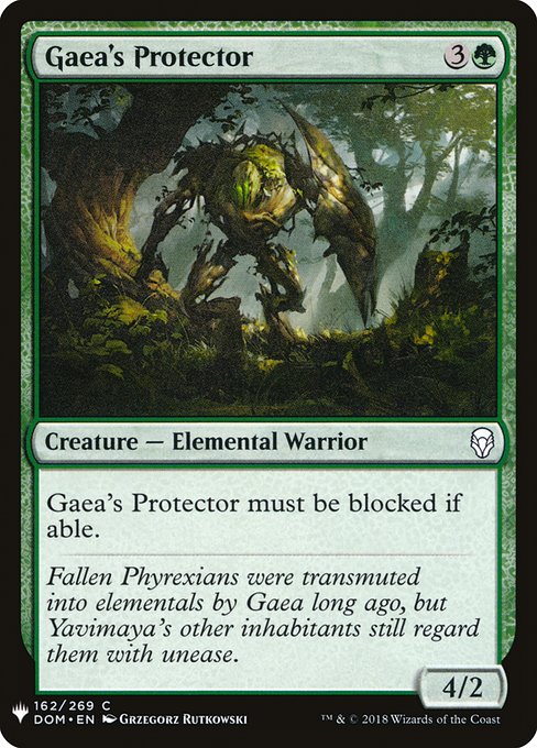 Gaea's Protector must be blocked if able.