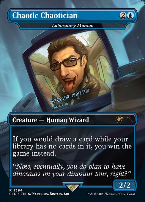 If you would draw a card while your library has no cards in it, you win the game instead.